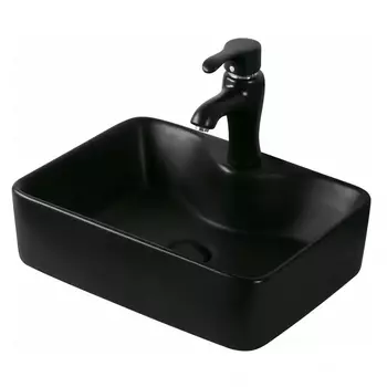 Раковина Gid Geometrico Bm9091 накладная 48х37 черная матовая