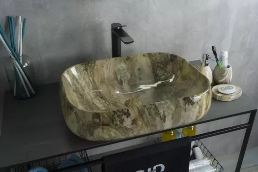 Раковина накладная Gid Mnc186 56х42 под камень