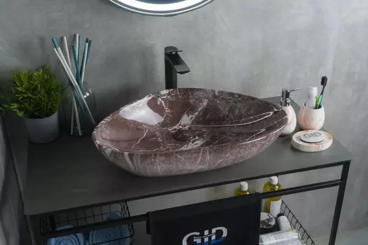 Раковина накладная Gid Mnc208 59х39 под камень