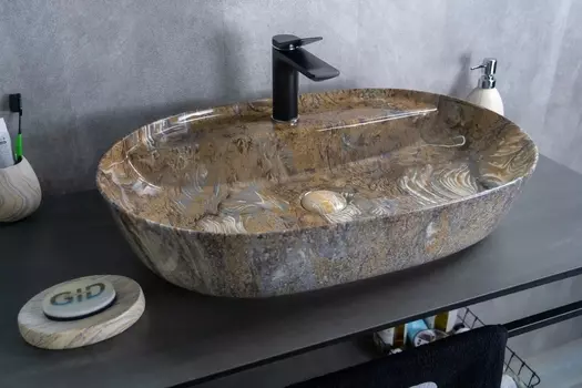 Раковина накладная Gid Mnc346T 61х41 под камень