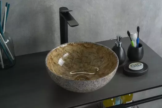 Раковина накладная Gid Mnc489 32х32 под камень