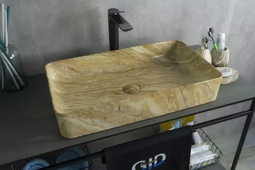 Раковина накладная Gid Mnc595 60х34 под камень