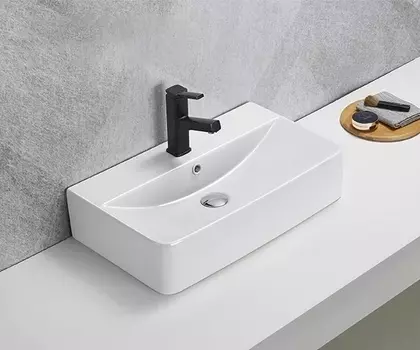 Раковина Gid Geometrico N1344 накладная 61х35,5 белая