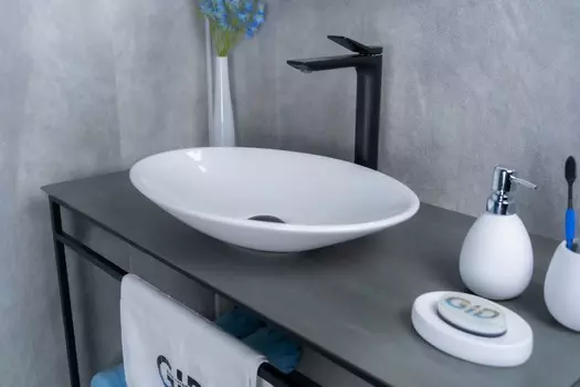 Раковина Gid Lago N9022 накладная 50х35 белая