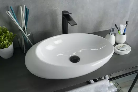 Раковина Gid Creativo N9050 накладная 59х37 см, белая