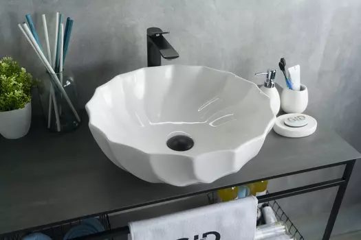 Раковина накладная Gid N9073 46х46 белая