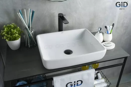 Раковина накладная Gid N9132 49х39 белая