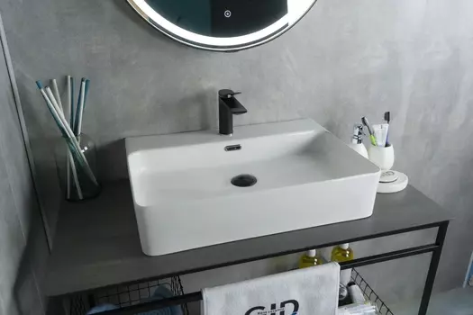 Раковина Gid Geometrico N9256 накладная 60х42 белая