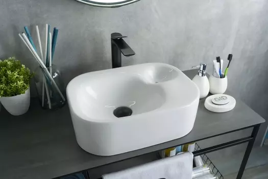 Раковина Gid Creativo N9266 накладная 47х34 белая