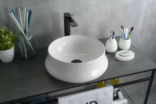 Раковина Gid Esfera N9426 накладная 40х40 белая