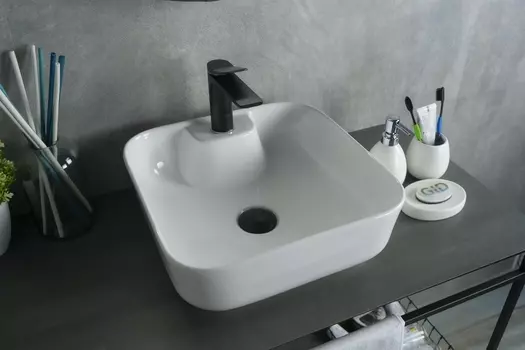 Раковина Gid Geometrico N9443 накладная 41x41 белая