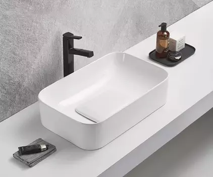 Раковина Gid Geometrico N9598 накладная 61х38 белая