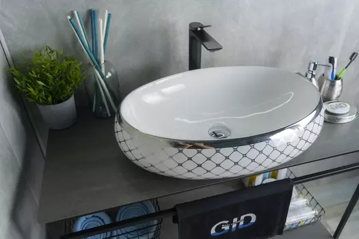 Раковина накладная Gid Nc262 60х41 белая