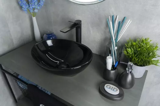 Раковина накладная Gid Nc920 41х34 черная
