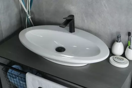 Раковина накладная Gid Tr422 71х42 белая