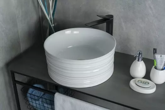 Раковина Gid Esfera W969 накладная 41х41 белая