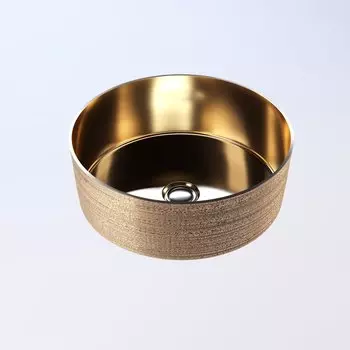 Раковина накладная Grossman GR-5010GG золотая