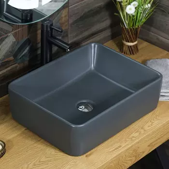 Раковина накладная Melana MLN-320324MDG 320324MDG-805 матовая темно-серая