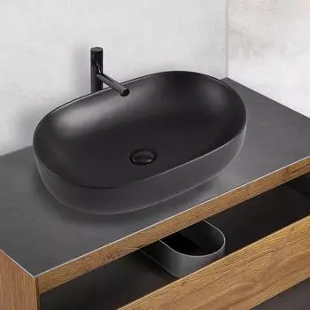 Раковина накладная Vincea VBS-113MB черная матовая