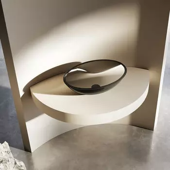 Раковина накладная Vincea VBS-6T11B черная прозрачная