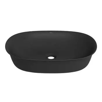 Раковина накладная Wellsee Brillant iCon 326004000 черная матовая