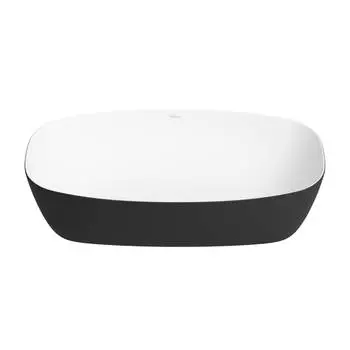 Раковина накладная Wellsee Ground Breaking 337706000 черная матовая;белая матовая