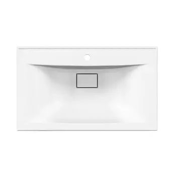 Раковина Paola Elegante 750 с декором белая глянцевая