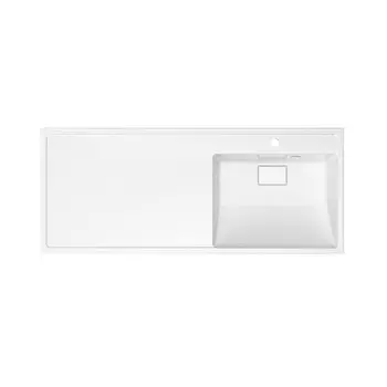 Раковина Paola Magenta 1200 R над стиральной машиной белая глянцевая