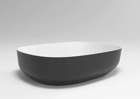 Раковина Plumberia Selection Veloma Oval BN белый/черный