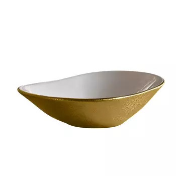 Раковина Point Сатурн PN43903WG белая / золото накладная