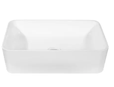 Раковина Runo Марио 50 накладная, белая матовая, прямоугольная