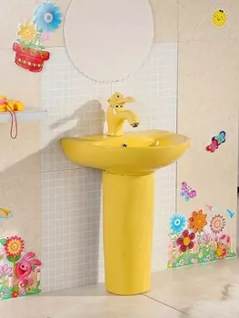 Раковина с пьедесталом Gid Aventura Nb192-Y 43х36х51 желтая