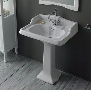 Раковина с пьедесталом Simas Arcade AR824*1 + AR805 68х54 с 1 отверстием для смесителя