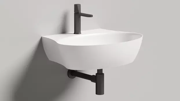 Раковина Salini Alda Wall 01 140311G 58х45 накладная, S-Sence белый глянцевый