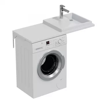 Раковина СанТа Юпитер 110х50 R над стиральной машиной, без кронштейнов