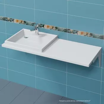 Раковина СанТа Юпитер 120 L над стиральной машиной, без кронштейнов