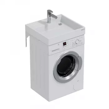 Раковина СанТа Юпитер 60х50 над стиральной машиной, с кронштейнами