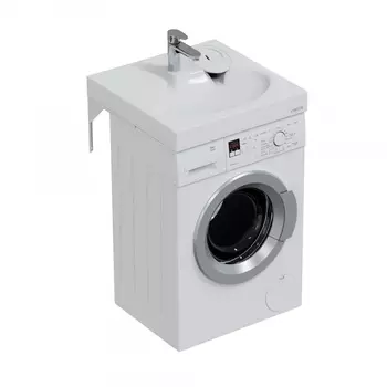 Раковина СанТа Луна 60x60 над стиральной машиной, с кронштейнами