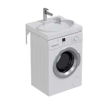 Раковина СанТа Сатурн 60х55 над стиральной машиной, с кронштейнами