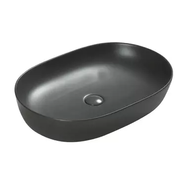 Раковина SantiLine SL-1017DG накладная 60х40 темно-серая матовая