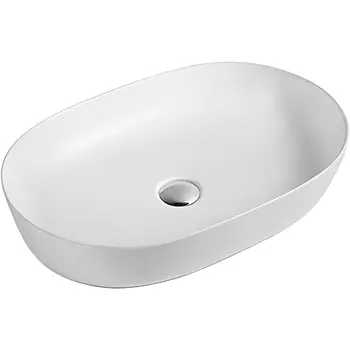 Раковина SantiLine SL-1017MW накладная 60х40 белая матовая