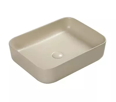 Раковина SantiLine SL-1051BG накладная 50х41 бежевая матовая