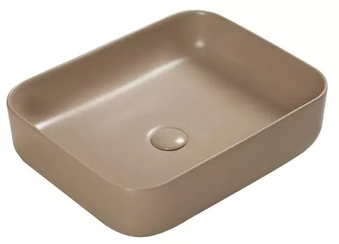 Раковина SantiLine SL-1051KH накладная 50х41 светло-коричневая матовая
