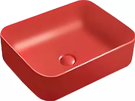 Раковина SantiLine SL-1051MR накладная 50х40 красная матовая