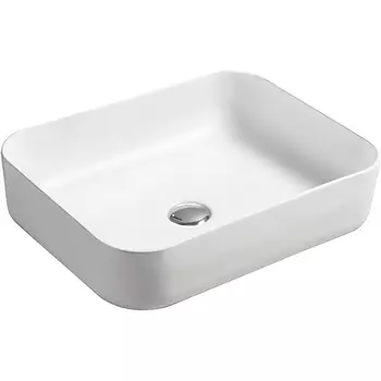 Раковина SantiLine SL-1051MW накладная 50х39 белая матовая