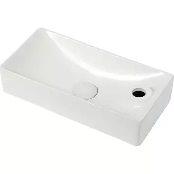 Раковина SantiLine SL-2023L накладная/подвесная 43х21 белая