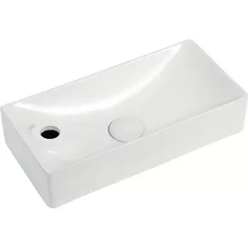 Раковина SantiLine SL-2023R накладная/подвесная 43х21 белая