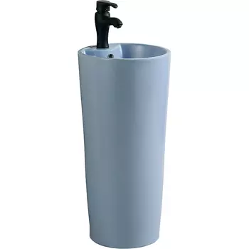 Раковина SantiLine SL-4007BM напольная, голубая матовая