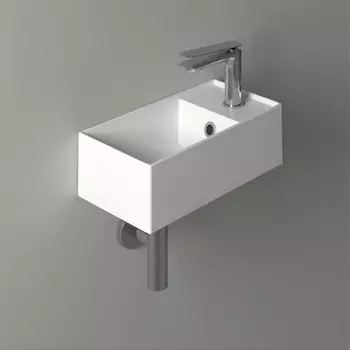 Раковина Simas Agile AG20 bi*1 40х20 R с отверстием под смеситель, белая