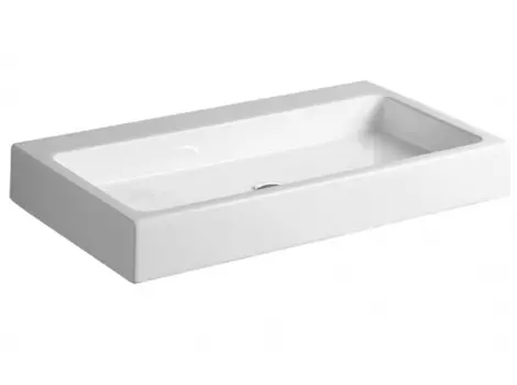 Раковина Simas Frozen U 90 накладная 91x50 см, без отверстия под смеситель